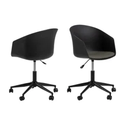 Chaise de bureau Moon noir