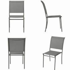 Chaise de jardin Oleron tissu gris