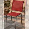 Chaise de jardin Oleron tissu rouge