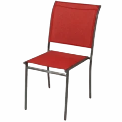 Chaise de jardin Oleron tissu rouge