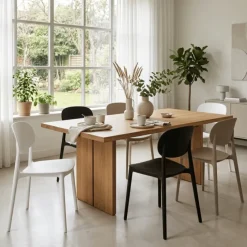Chaise empilable Alba - Noir