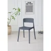 Chaise empilable Lilo gris anthracite