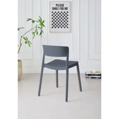 Chaise empilable Lilo gris anthracite