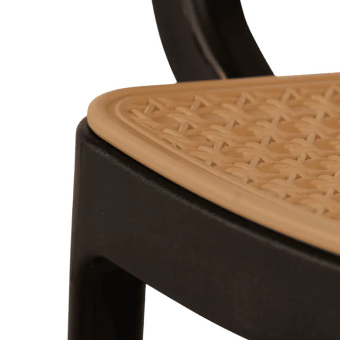 Chaise empilable Milan noir