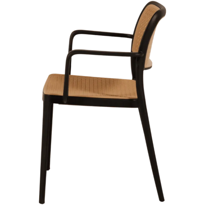 Chaise empilable Milan noir