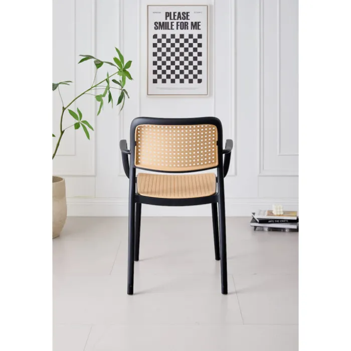Chaise empilable Milan noir