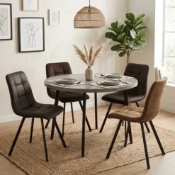 Chaise en taupe stella udc8025