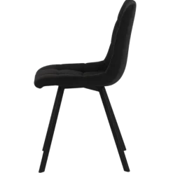 Chaise en tissu noir Stella