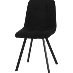 Chaise en tissu noir Stella