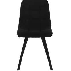 Chaise en tissu noir Stella
