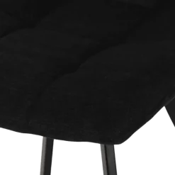 Chaise en tissu noir Stella