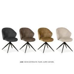 Chaise Jane en tissu beige