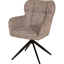 Chaise Macao pivotante gris clair
