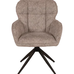 Chaise Macao pivotante gris clair