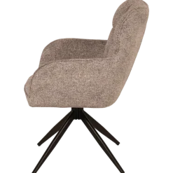 Chaise Macao pivotante gris clair