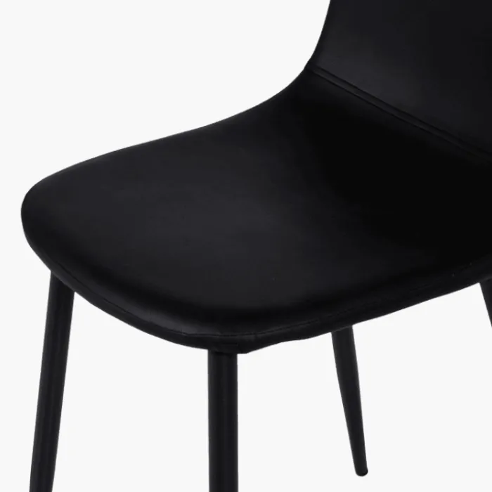 Chaise Mia en pu noir