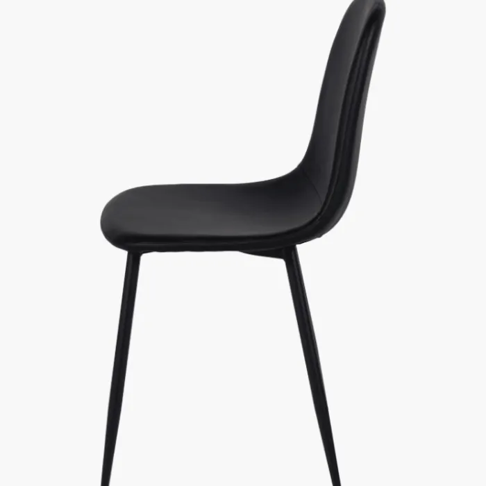 Chaise Mia en pu noir