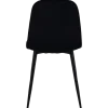 Chaise Mia tissu velours noir