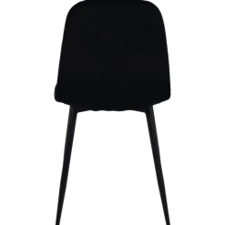 Chaise Mia tissu velours noir