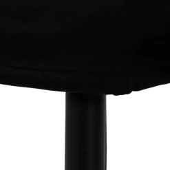 Chaise Mia tissu velours noir