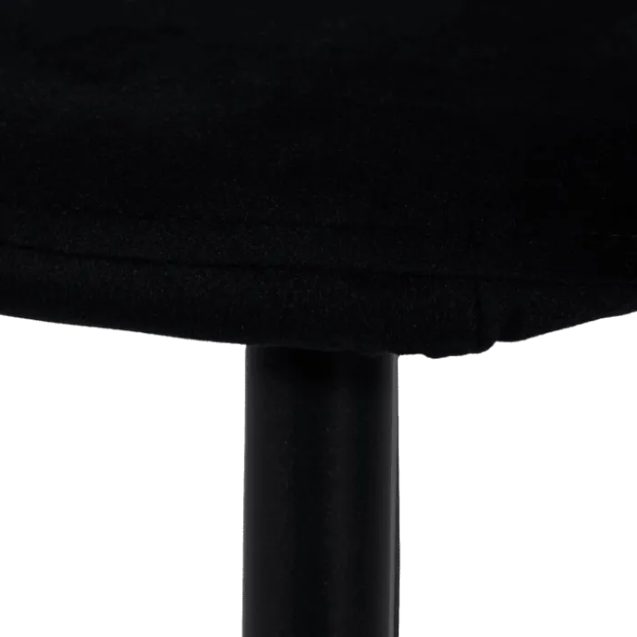 Chaise Mia tissu velours noir