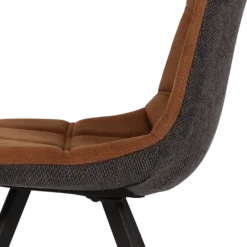 Chaise Nynke cognac / graphite