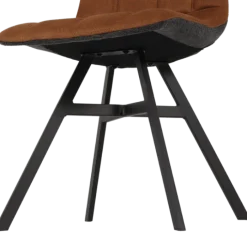 Chaise Nynke cognac / graphite