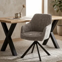 Chaise pivotante Nova gris clair