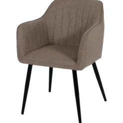 Chaise Rox avec accoudoirs Marron