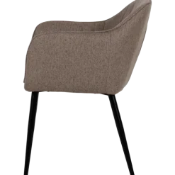 Chaise Rox avec accoudoirs Marron