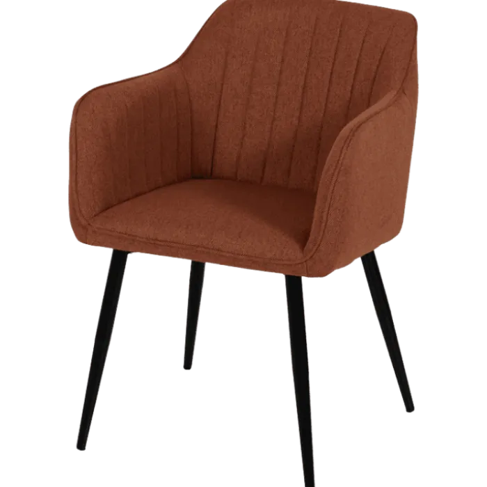 Chaise Rox avec accoudoirs Terracotta