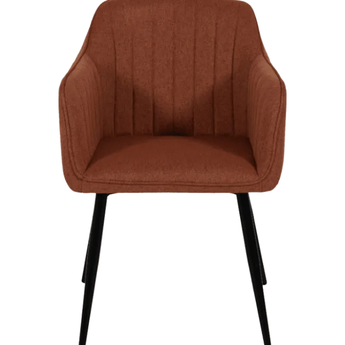 Chaise Rox avec accoudoirs Terracotta