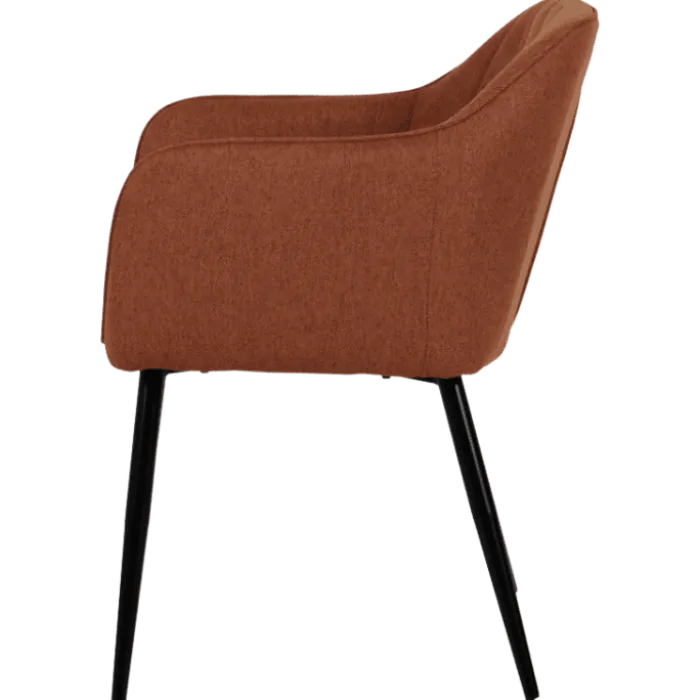 Chaise Rox avec accoudoirs Terracotta