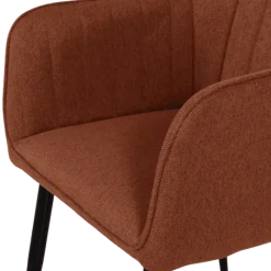 Chaise Rox avec accoudoirs Terracotta