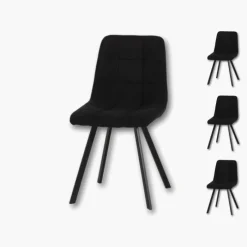 Chaises - Lot de 4 chaises Stella Noir