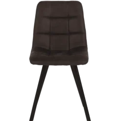 Chaise Stella tissu gris vintage