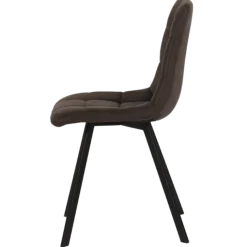 Chaise Stella tissu gris vintage