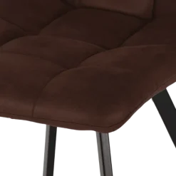 Chaise Stella tissu marron vintage