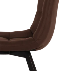 Chaise Stella tissu marron vintage