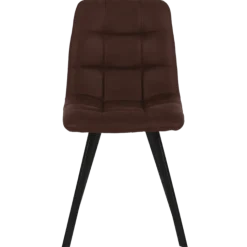 Chaise Stella tissu marron vintage
