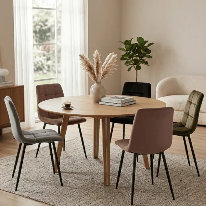 Chaise Zola marron clair