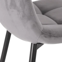 Chaise Zola Velours gris