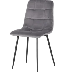 Chaise Zola Velours gris