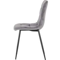 Chaise Zola Velours gris