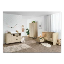 Chambre bébé compléte Evy chêne printemps