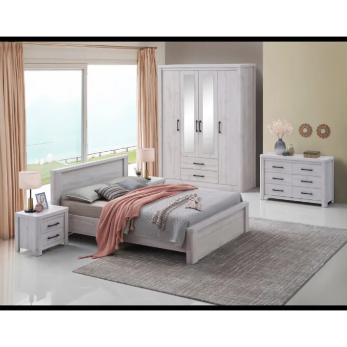 Chambre à coucher Olivos ( Armoire + lit + 2 chevets )