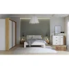 Chambre à coucher Waikato (armoire + passe partout + Lit 160x200 cm + 2 chevets + commode)