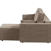 Charlotte beige cotelé - Convertible et reversible avec coffre