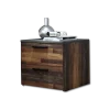 Chevet Attalyar bois vintage/gris foncé