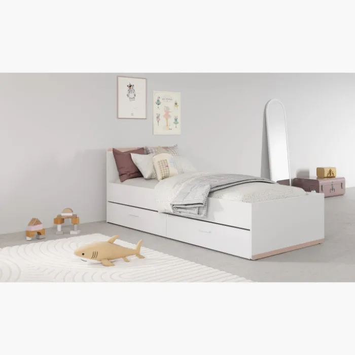 Chevet 1 tiroir Blanc mat Reverso 289203